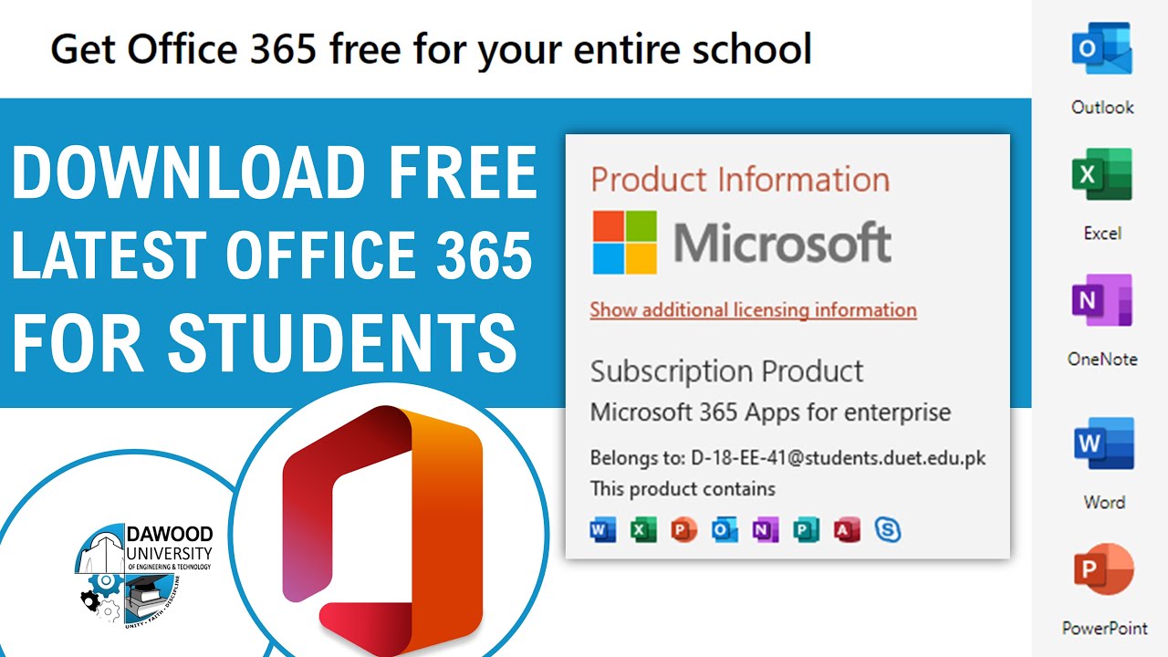 How to download free MS Office 365 latest version for students اردو